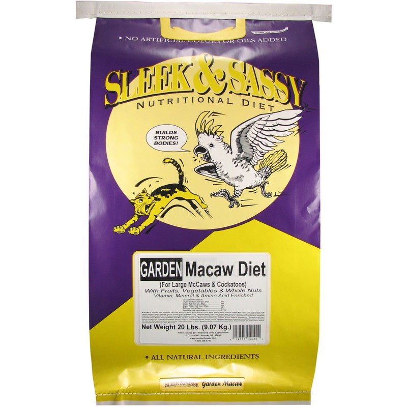 SLEEK & SASSY Garden Macaw Parrot Food (20 lbs.)