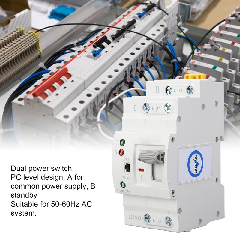 Dual Power Automatic Transfer Switch 2P 63A Millisecond Switching Power