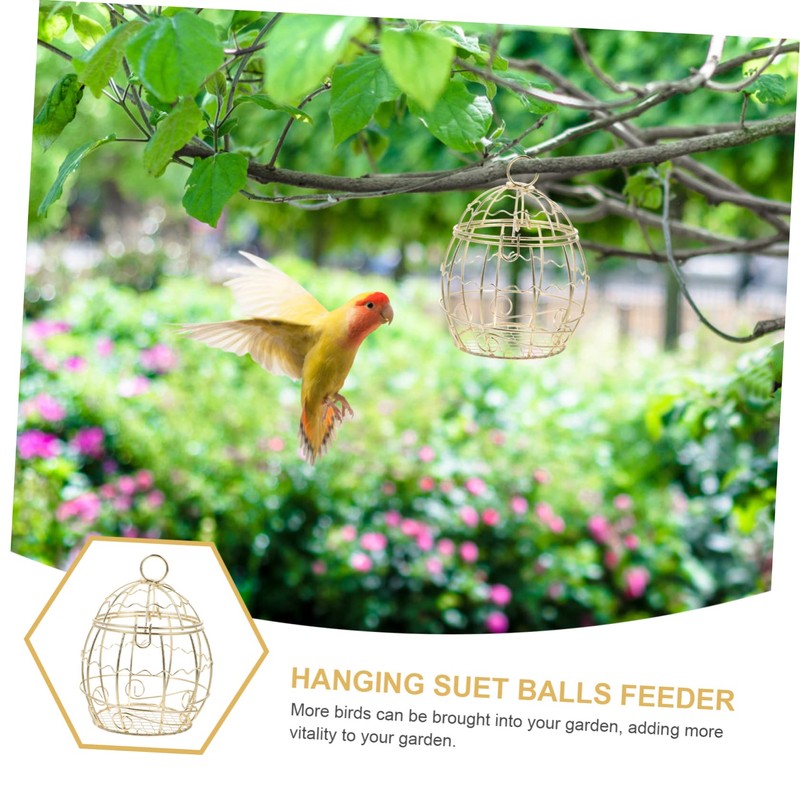 IWOWHERO Hanging Suet Feeder for Wild Birds Bird Feeders for