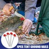 Tent Stakes, Camping Lawn Stakes, Screw Thread Canopy Stakes, 7.9