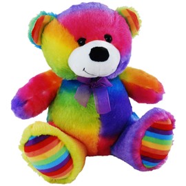 Elka Australia Jelly Teddy Bear Soft Plush Toy, Rainbow, 30 Centimeters