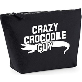 Hippowarehouse Crazy crocodile guy printed make up cosmetic wash bag 18x19x9cm