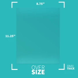 Binditek 200 Pack 8 Mil Clear PVC Binding Presentation Covers, Oversize, 8.75x11.25 Inches, Square Corner, Unpunched, Office School Supplies