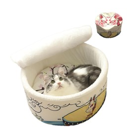 ZHUIYIWIN Cat Beds for Indoor with Anti-Slip Bottom, Cat Cave Bed, Hideaway Warm Comfortable, Kitty Caves & Houses for Multi Small Pet Large Kitty, Puppies, Rabbits (Masks, M)