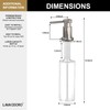Lava Odoro Chrome Soap Dispenser for Kitchen Sink, Modern Brass