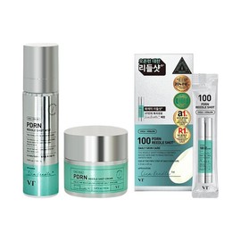 VT PDRN Riddle Shot Mist 100ml + Cream 50ml + Ampoule Pouch 10 Sheets / 브이티 피디알엔 PDRN 리들샷 미스트 100ml + 크림50ml + 앰플 파우치 10매