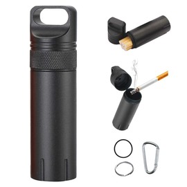 NGE Portable Ashtray, Completely Waterproof, Odorless, Includes Keychain, Carabiner, Packing, Moisture Resistant, Pressure Resistant, CNC Precision Machining, Stylish, Lightweight, Durable, Aluminum,