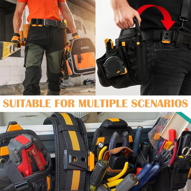 4 Belt Clips, Toughbuilt, Heavy Duty Quick Release Tool Belt