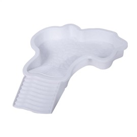 Flushbay Extra Large Reptile Bathing Pool Reptile Feeding Dish Water Bowl with Ramp Aquarium Ornament for Gecko, Snake, Turtle, Bearded Dragon, Lizard (White)