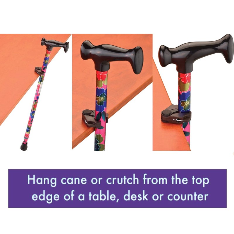 ComsenMed Products Cane Holder - Attach Walking Stick to Table,