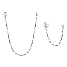 Sisadodo Wallet Chain for Men Women Metal Pants Jean Chain for Boys Girls Double Lobster Clasp Keyring for Women Men Keychain Pocket Wallet for Mens Womens Long Heavy Duty Key Ring 2PCS