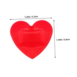 COLLBATH 20pcs Heart Shaped Bandages and Breathable Plasters for Boy Girl and Adults Cute Irregular Cartoon Design for Wound Care Red Love Shape