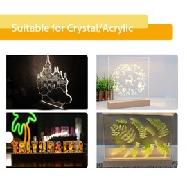 RUIITEN 9.45 inch Rectangle Display Pedestal, Warm Color Rectangle Led Lights Display Base, Crystal Wooden Lighted Base Stand for Acrylic, Crystal, Night Light, Glass Resin Art