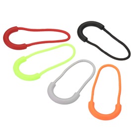 PATIKIL Zipper Pulls Replacement, 30 Pack Extension Cord Handle Plastic U-Shape Tab Tag Extender for Luggage Backpacks, Jackets, Handbags 5 Colors