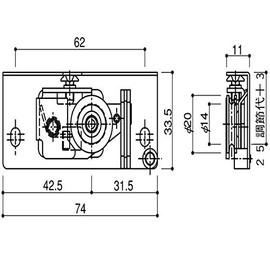 YKKAP Maintenance Parts Door Wheel for Screen Door (HH-3K-12594) [CH] Stainless Steel *Product color and shape specifications may change*