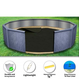 Rhino Pad 28' ft Round Pool Liner Pad for Above Ground Swimming Pools | Prevents Punctures | Easy to Install Pool Liner Fabric | Made of Strong Eco-Friendly Material | Extends Life of The Liner