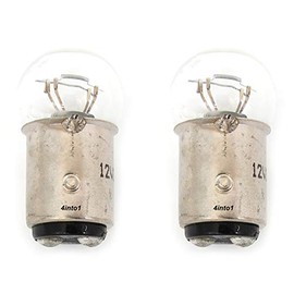 Set of 2 Mini 1157 Turn Signal Bulbs - Dual Filament Clear - Motorcycle ATV Scooter