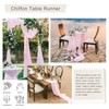 Pink Chiffon Table Runner 27x120 Inch Sheer Table Runner Overlay