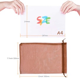 Renashed 50Pcs 8 x 12 Inch Drawstring Organza Gift Bags - Jewelry, Party, Wedding Favor, Festival, Candy Bags (50Pcs Mix Color)