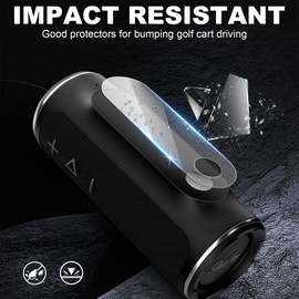 4-Pack Tempered Glass Screen Protector for Blue Tees Golf Player & GPS Speaker - HD Clear, Anti-Scratch, Bubble-Free