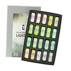 Jack Richeson 422922 Hand Rolled Soft Pastels Value Spectrum: Lights 3 (20 Piece Set)