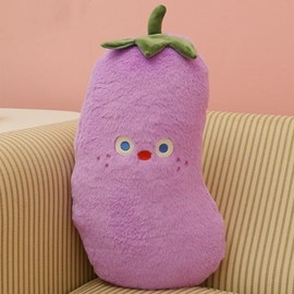 OUKEYI Creative Eggplant Plush Toys, Lovely Vegetable and Fruit Plush Dolls, Simulation Avocado Plush Toy,Birthday Gifts for Boys and Girls, Home Decoration (Eggplant)
