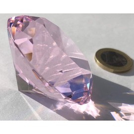 FAIRY TAIL & GLITZER FEE Glass Diamond Crystal Glass 5 cm Diamond Decorative Diamond Glass (Pink)