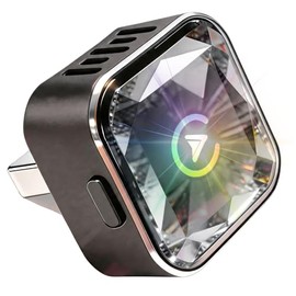 Adaptador CarPlay Inalámbrico Auto 2026 Cristal Premium, Diseño Espejo 2.5D con Luz RGB, Compatible con CarPlay y Android Auto, Entretenimiento Multimedia, Botón Inteligente, Mini USB Plug & Play