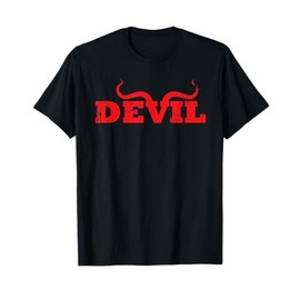Devil Satan Horns Costume Pajama No Angel Gift T-Shirt