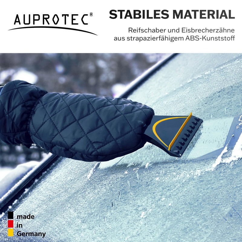 AUPROTEC Ice Scraper Lined with Glove, Warming Snow Scraper Car