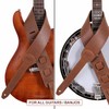 Nefelibata Banjo Strap, 2.5"Wide Double Layer Crazy Horse Art Leather