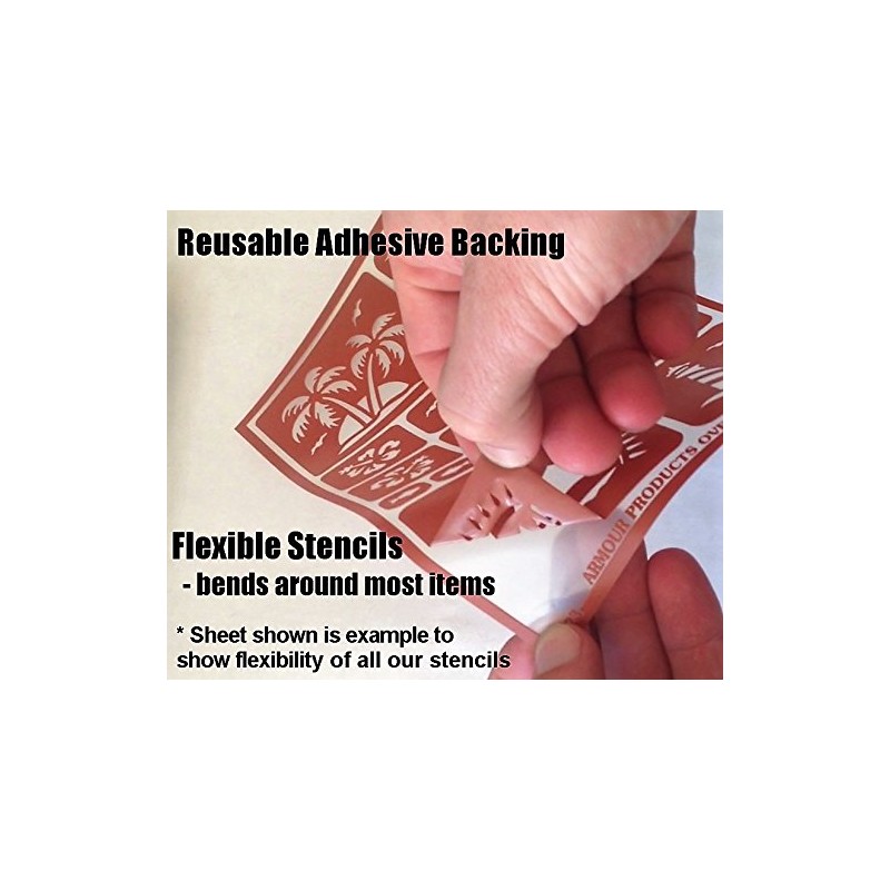 Animal Reusable Stencils 5 Pack: Horses, Sea Creatures, Farm Animals,
