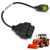 OBD2 Adapter Cable for Kubota Vehicles, 4 Pin to 16