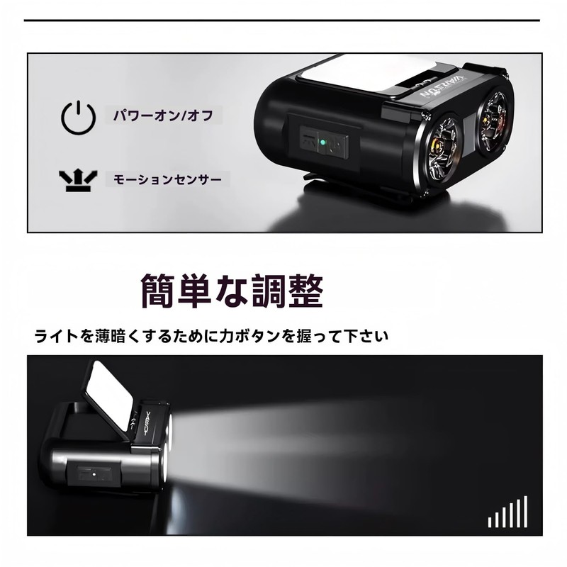 Warsun MD9 Headlight, Flashlight, High Brightness LED, Headlight, 5 Lighting