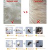 OKAYDA Natural Sheepskin Car Seat Cover Fluffy Square seat Cushion