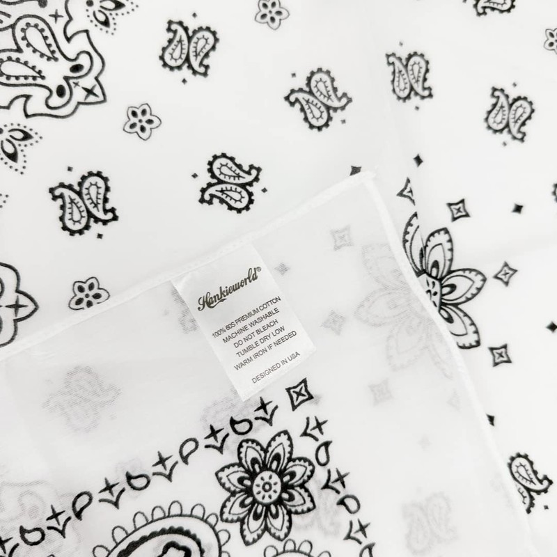 HankieWorld Single Pack Bandanas 60s Premium Cotton Soft Thin Handfeel