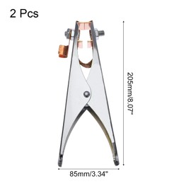 sourcing map 500A Welding Ground Clamp, A-shape Welder Machine Grounding Clamp Earth Ground Cable Wire Clip Iron Chrome Plated for Welding Machine Pack of 2