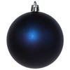 Navy Blue Christmas Baubles Tree Xmas Decorations - Large 8cm