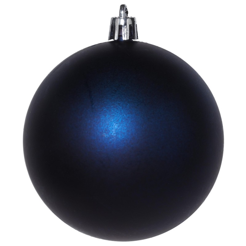 Navy Blue Christmas Baubles Tree Xmas Decorations - Large 8cm