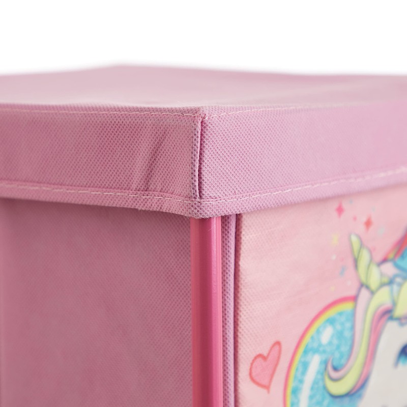 Nickelodeon JoJo Siwa 3-Tier Fabric Storage Organizer with Unicorn Design
