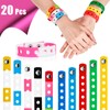 Aoriher 20 Pcs 20 Pcs Silicone Charm Bracelets for Kids