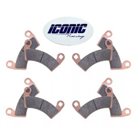 Iconic Racing Sintered Front & Rear Brake Pads for 14-23 Polaris RZR XP 1000 / XP 4 1000 / RS1