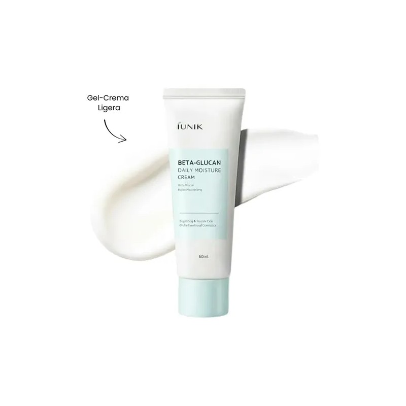 Crema IUNIK Beta Glucano de 60 mL, Hidratante Facial Coreana
