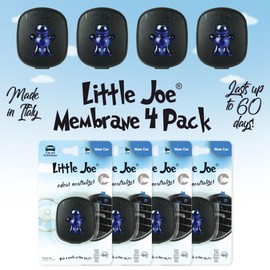 Little Joe Membrane Car Air Freshener, 45-Day Long-Lasting Fragrance, Scented Vent Clip for Car Interior Home & Office - 4 Pack New Car