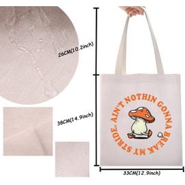 TSOTMO Walking Mushroom Merch Tote Bag for Anime Fans Cooking Gift Dungeon Meshi Walking Mushroom Gifts (break my stride)