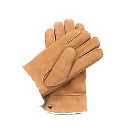 Hand Gewand by Weikert Australian Merino Sheepskin Gloves Extra Soft Hand Stitched Mens Womens Leather Gloves Lambskin Lined, natural
