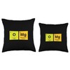 Funny Chemistry Periodic Table OMG Design Nerd Education Throw Pillow