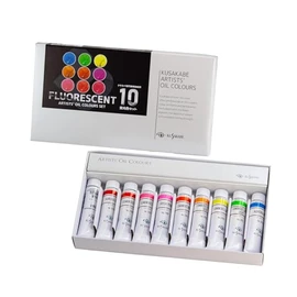 Kusakab 018302 Oil Paints, Artist Oil Colors, Set of 10, 0.7 fl oz (20 ml)