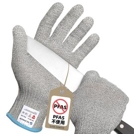 [Schwer] SlicePro Blade Resistant Gloves PR1501 Level F Cut Resistant Gloves Food Grade Cutting Gloves Kitchen Meat Cutting Mandolin Gloves for Oyster Shelling Fish Filling Carpentry (1 Pair, LL)