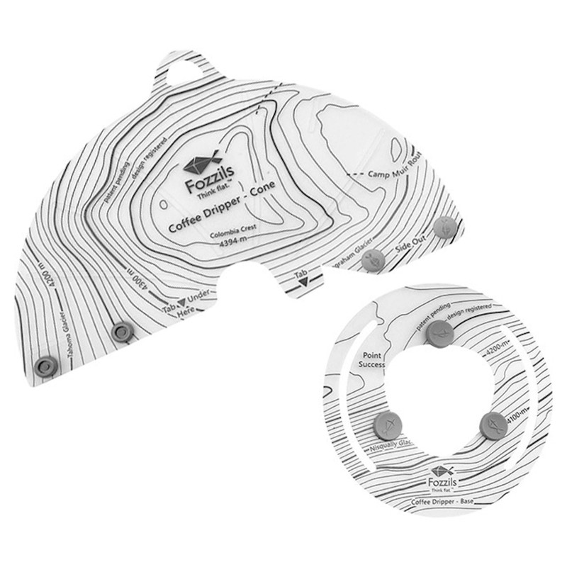 Fozzils 1899079/295-22021 Snap Fold Coffee Dripper White 130x140x105mm